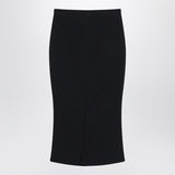 Givenchy Black midi skirt with pleats on the back