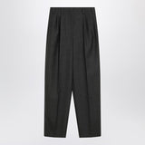 Givenchy Grey Wool Pleated Front Zip Closure Trousers
