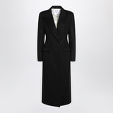 Givenchy Black Concealed Button Front Long Overcoat