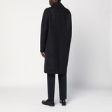 Harris Wharf London Anthracite grey double-breasted wool coat