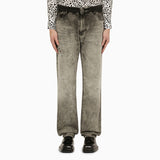 Balmain Luxewashed Light Grey Delavé Jeans Straight
