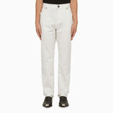 Balmain Regular white cotton trousers