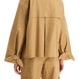 Ganni checked canvas jacket with textured pattern