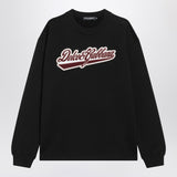 Dolce Gabbana Black Sweatshirt Featuring Logo Patch