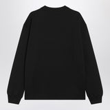 Dolce Gabbana Black Sweatshirt Featuring Logo Patch