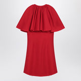Ami Paris Crimson Concealed Frontal Buttoning Dress