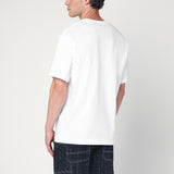 Kenzo White LogoLettering Print RibbedCrewNeck T Shirt