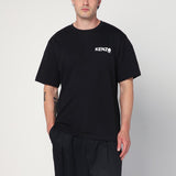 Kenzo Black Colorblocked Lettering Logo Print Shirt