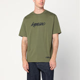 KENZO Khaki cotton T-shirt with logo