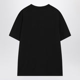 Balmain Black cotton crewneck t-shirt with logo