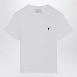 Ami Paris White Coeur Embroidered Heartwoven Shirt