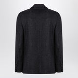 Ami Paris Grey Double Breasted Jacket With Peaked Lapels