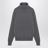 Ami Paris Light Grey Ultracomfortable Turtleneck Jumper