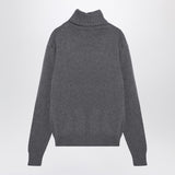 Ami Paris Light Grey Ultracomfortable Turtleneck Jumper