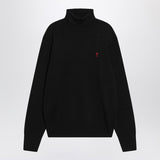 Ami Paris Black turtleneck sweater Ami De Coeur