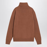 Ami Paris Hazelnut Ami De Coeur Embroidered Turtleneck