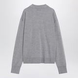 Ami Paris Charcoal Grey Polo Shirt FrontButtonPlacket