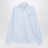 Ami Paris Light Blue Shirt EmbroideredChestDetail Edition