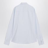 Ami Paris Light Blue Stripe Shirt EmbroideredDetail
