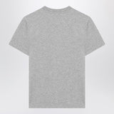 Ami Paris Grey Cotton TShirt EmbroideredChestLogo Detail