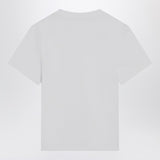 Ami Paris White Tshirts ShortSleeves LogoEmbroidery