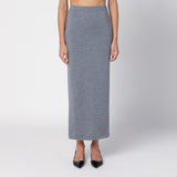 Moschino Beige Grey Signature Elasticated Waist Skirt