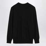 Jil Sander Black Sophisticated Crewneck Knit Sweater