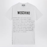 Moschino White LogoLettering Front ShortSleeve Tee