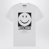 Moschino White Smile LogoPrint PremiumLimitedEdition TShirt