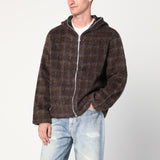 Our Legacy Charcoal Check Pattern Zipper Sweatshirt