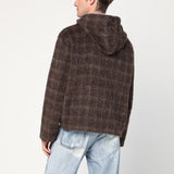 Our Legacy Charcoal Check Pattern Zipper Sweatshirt