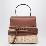Moschino Brown Top Handle Bag With Adjustable Strap