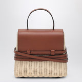 Moschino Brown Top Handle Bag With Adjustable Strap
