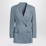Brunello Cucinelli Avio Front Button Closure Jacket