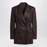 Brunello Cucinelli Brown Front Button Closure Jacket