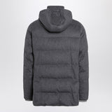 Brunello Cucinelli Grey Padded Jacket Removable Hood