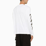 Off-White White Long Sleeve T Shirt With Logo Front