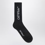 Off White Black Ribbed Crew Socks SignatureDetails