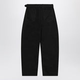 Lemaire Black Adjustable Waistband Trousers Front Closure