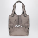APC Small Silver Ninon Tote Bag MetallicFinishDetail