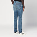 Amiri Blue Skinny Jeans Featuring Distressed Ripped