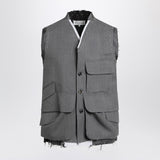 Maison Margiela Vest Work in Progress grey in wool