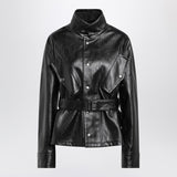Maison Margiela Black Glossy Laminated Belted Jacket
