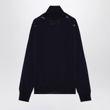 Maison Margiela Turtleneck pullover in navy wool