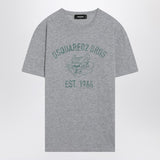 Dsquared2 Grey Mélange Signature Logo Print TShirt