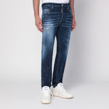 Dsquared2 Deep MidnightBlue Distressed Biker Slim Jeans
