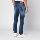 Dsquared2 Deep MidnightBlue Distressed Biker Slim Jeans