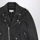 MM6 Maison Margiela Blackwashed Biker Jacket Epaulettes