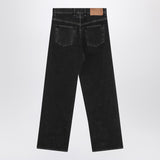 MM6 Maison Margiela Wide Jeans Black Front Zip Five Pocket