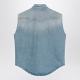 MM6 Maison Margiela Faded blue vest with rips